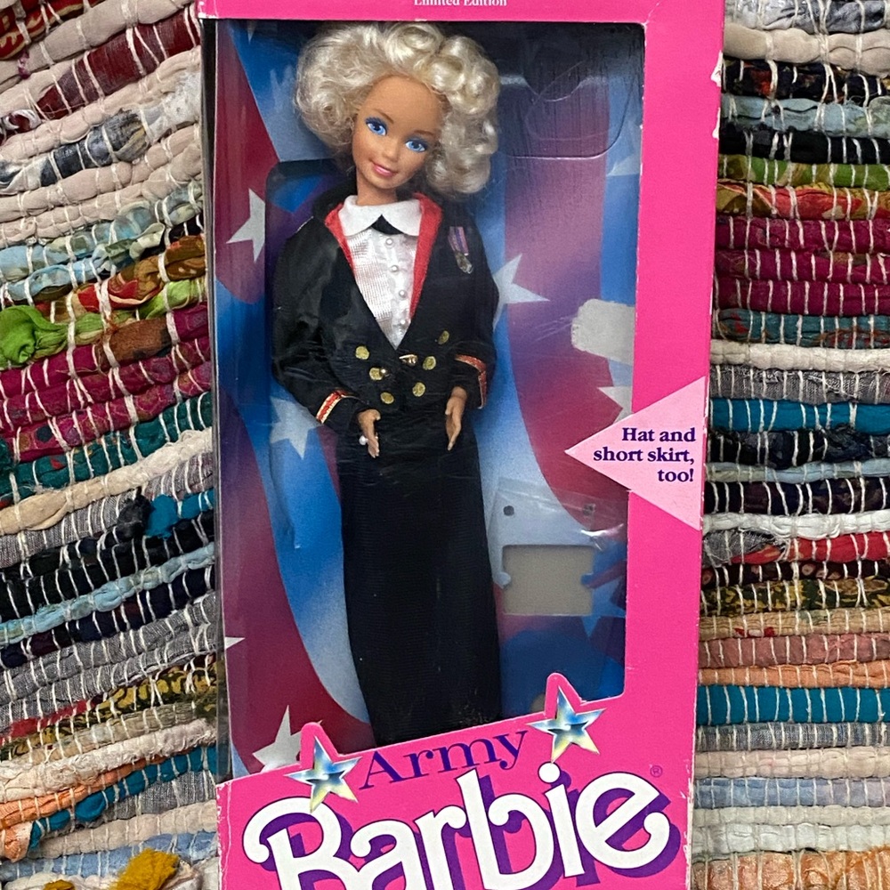 Mattel Barbie Army Doll - Black and Pink